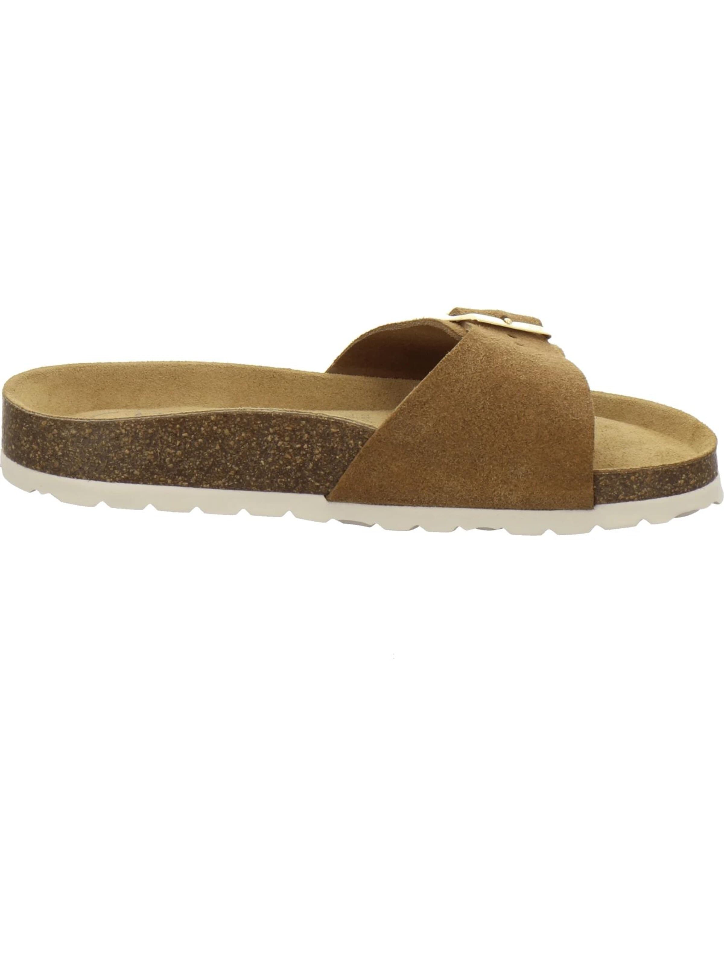 AFS-Schuhe Pantolette 'Pantoletten Damen Einschnaller cognac'‌‌‌‌‌‌ in Braun