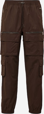 River Island Tapered Cargo nadrágok 'DREAM' - barna: elől