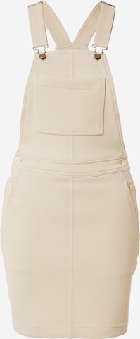 CONVERSE Hängselkjol 'Chevron Salopette' i beige: framsida