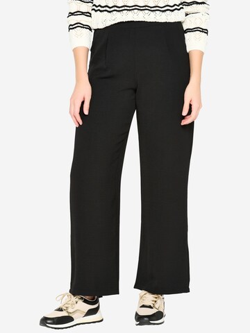 LolaLiza Wide leg Pleat-Front Pants in Black