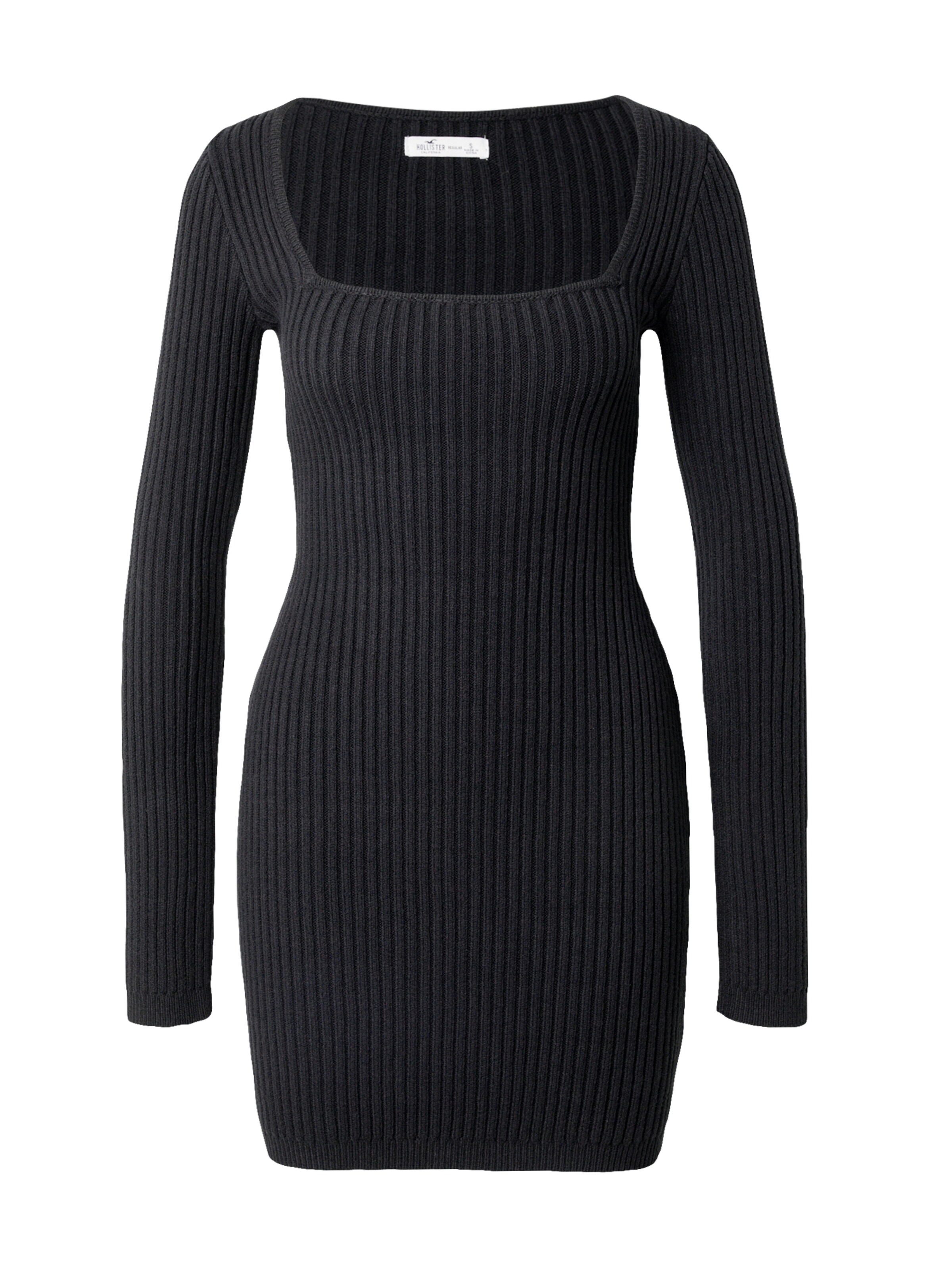 melns HOLLISTER Adīta kleita: no priekšpuses