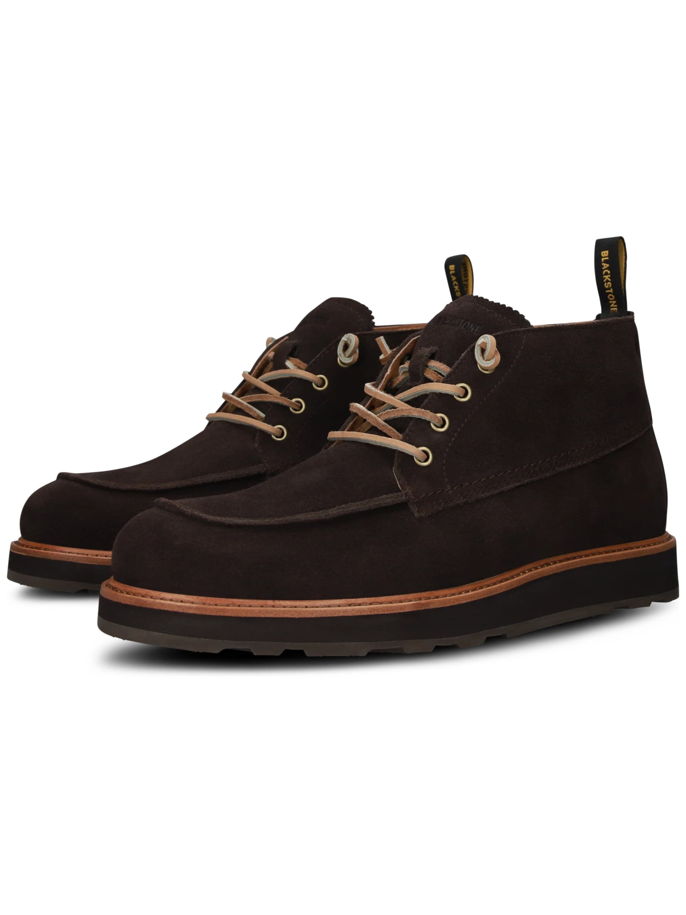 BLACKSTONE Boots med snörning 'PERIDO ASHER MID' i brun