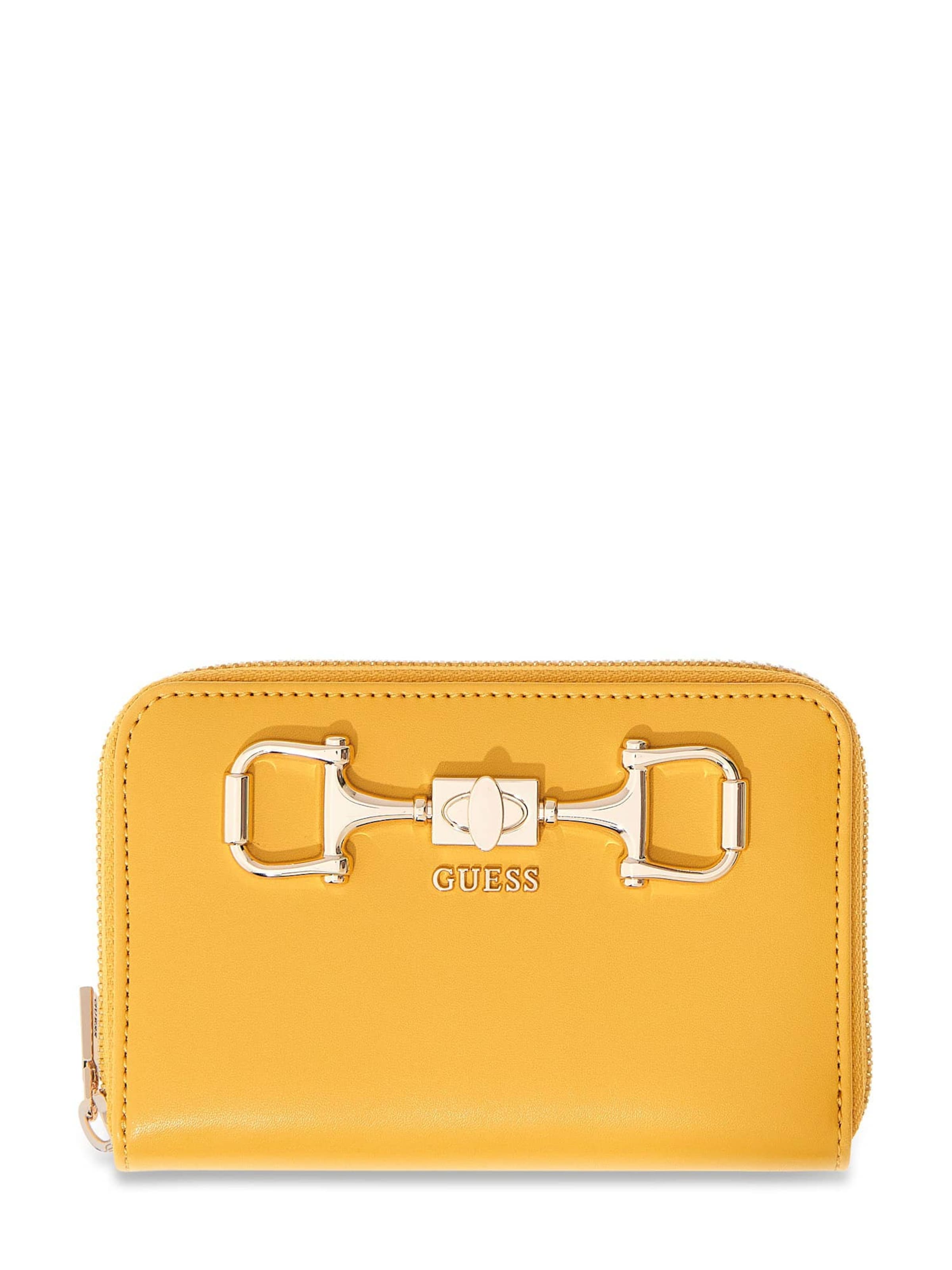 GUESS Wallet 'Janie' in Yellow: front