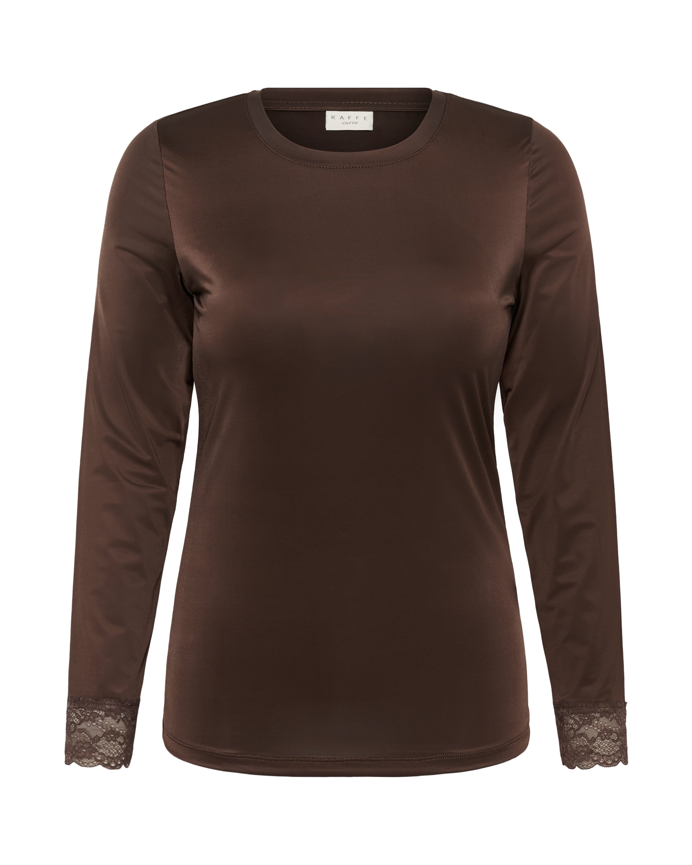 KAFFE CURVE Shirt 'Katey' in Braun: Vorderseite