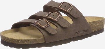 ROHDE Mules in Brown: front