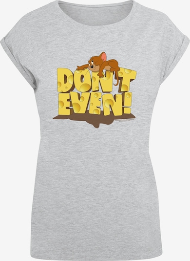 ABSOLUTE CULT T-shirt 'Tom And Jerry - Don't Even' en marron / pueblo / jaune / gris chiné, Vue avec produit