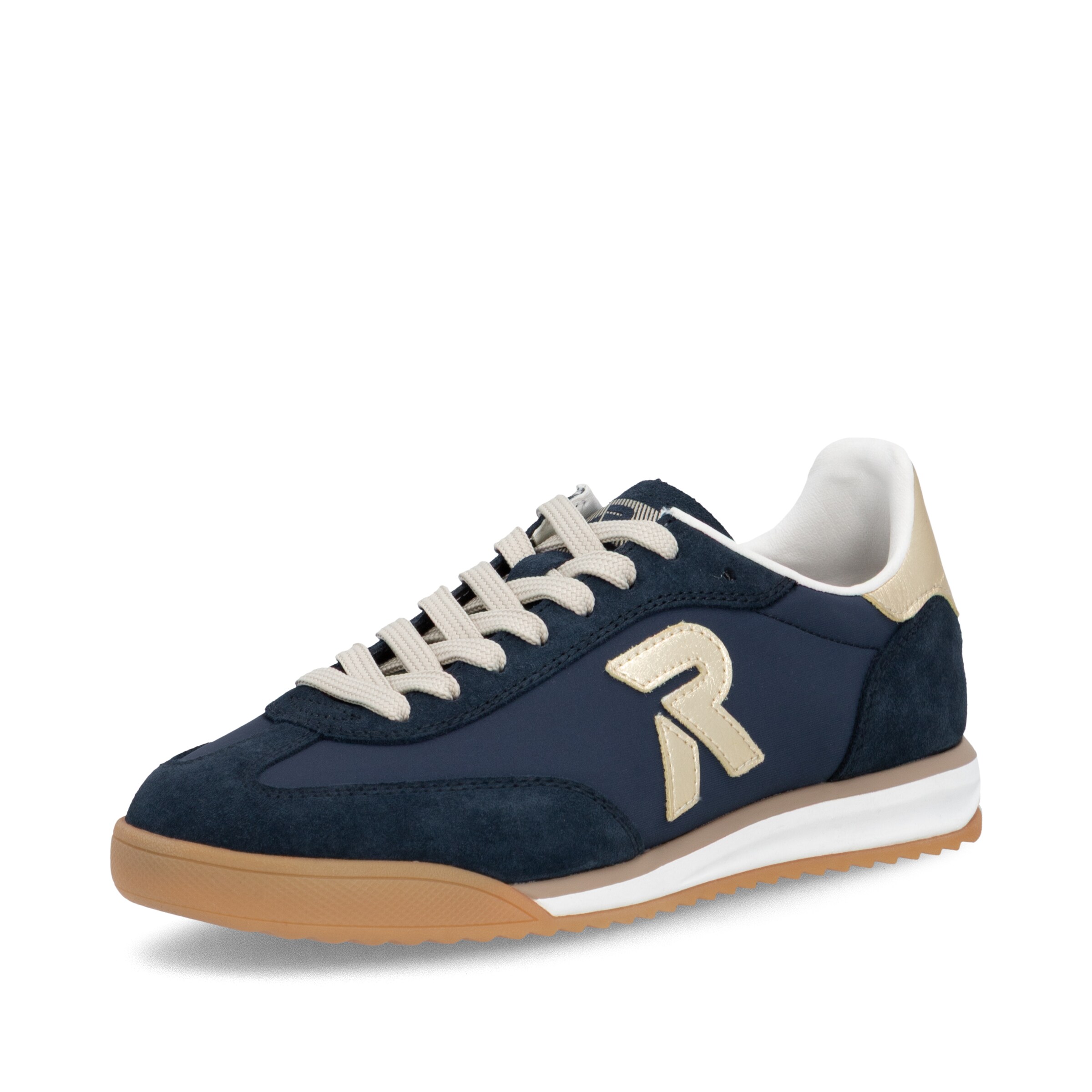 Baskets basses Rieker en bleu : devant