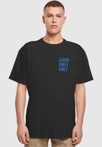 melns Merchcode T-Krekls 'Good Vibes Only': no priekšpuses