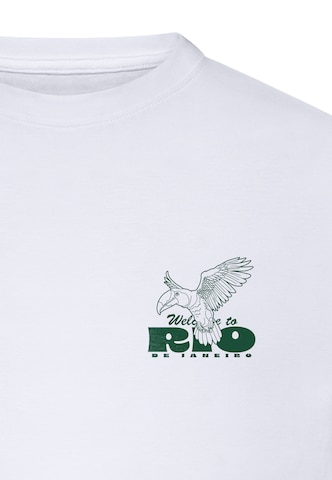 T-Shirt 'Welcome to Rio' Mister Tee en blanc