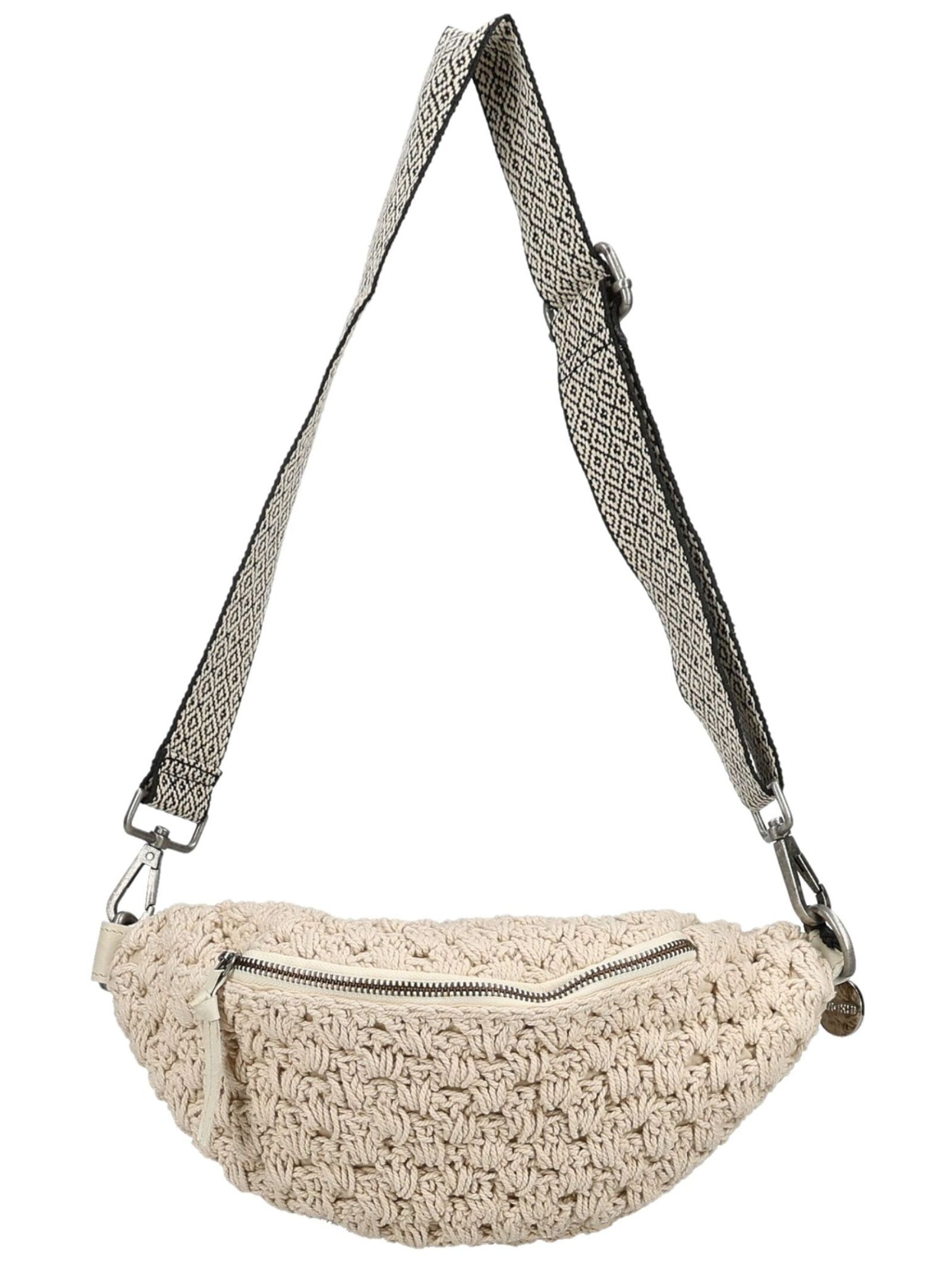 ANOKHI Schoudertas in Beige: voorkant