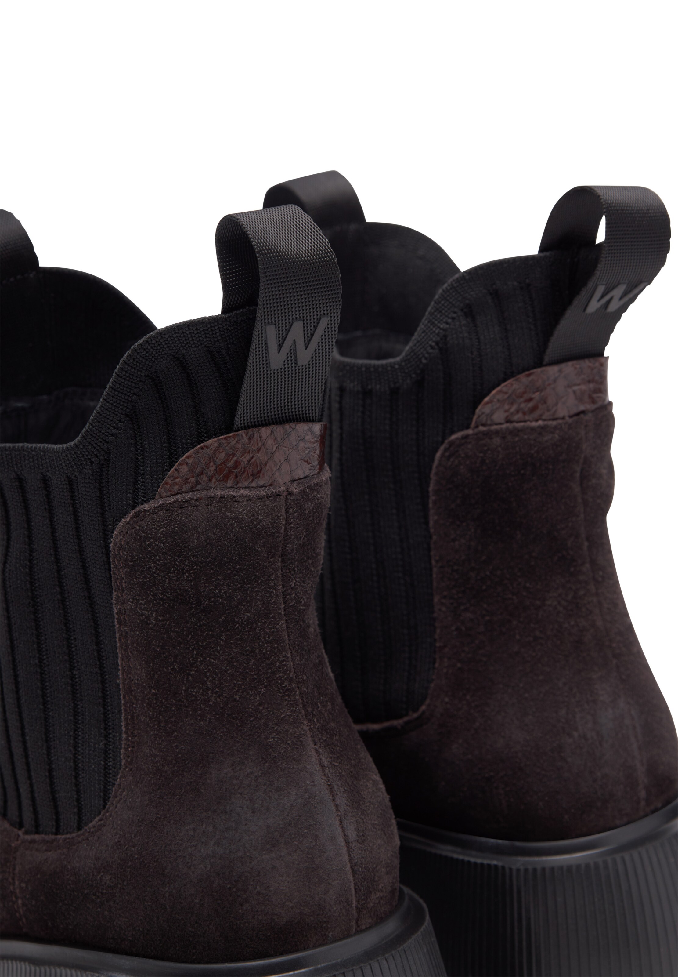 WODEN Chelsea Boots 'Isabella' i brun