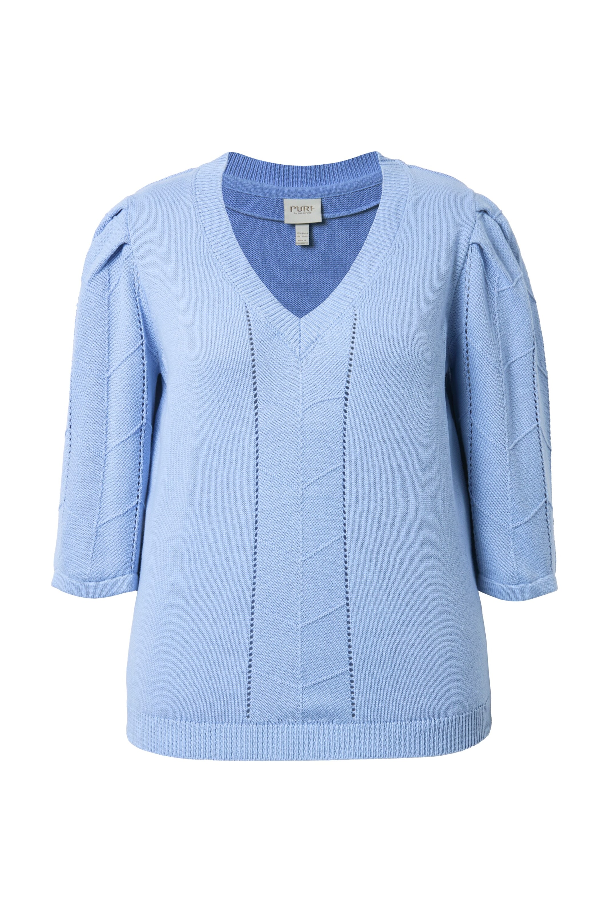 Ulla Popken Pullover in Blau: Vorderseite