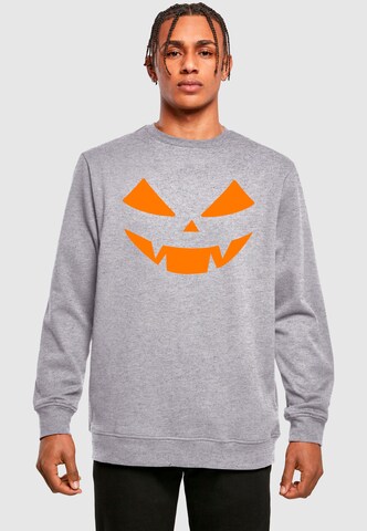 Sweat-shirt 'Halloween - Pumpkin Face' ABSOLUTE CULT en gris : devant