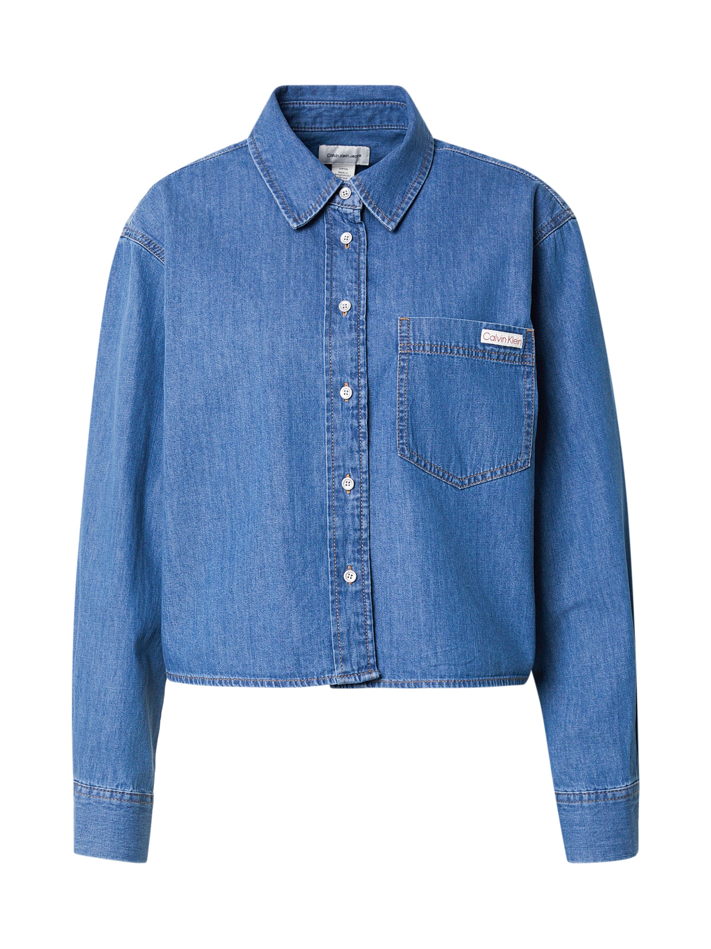 Chemisier Calvin Klein Jeans en bleu : devant