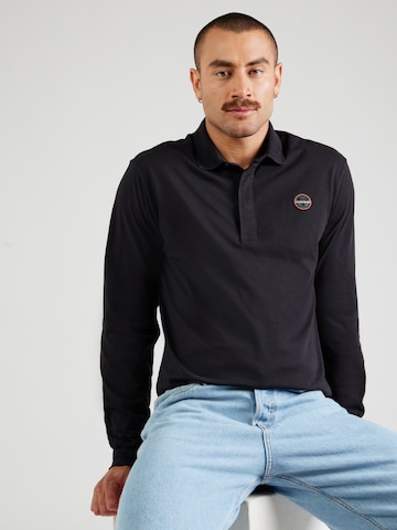 NAPAPIJRI Shirt 'E-BADGE' in Black: front