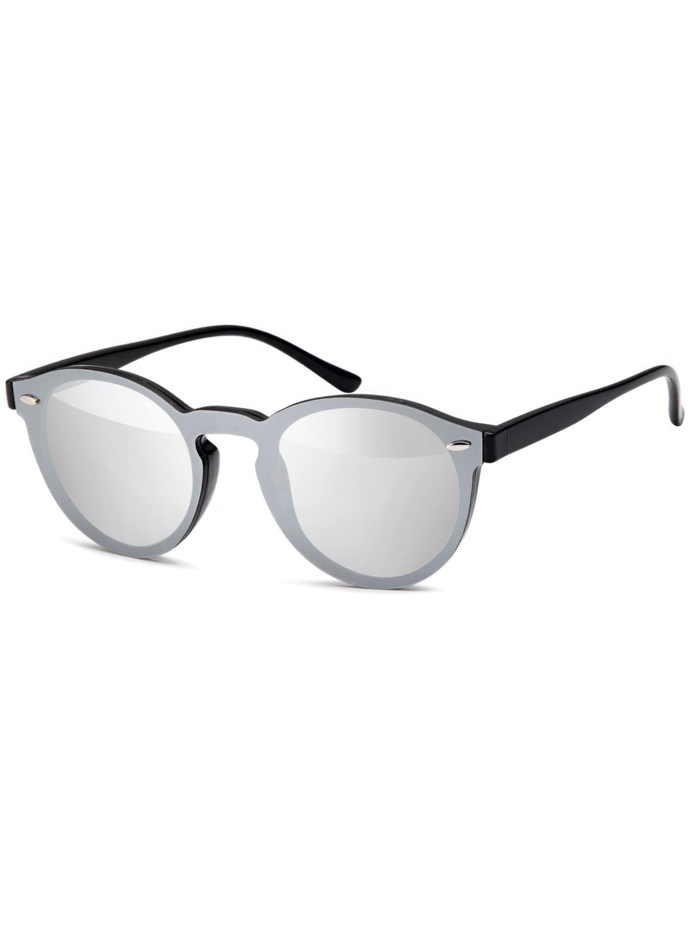 styleBREAKER Sunglasses 'Monoglas Sonnenbrille | Shield Brille UV400' in Silver: front