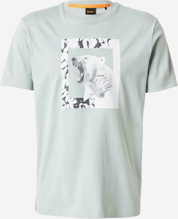 BOSS Тениска в зелено: отпред