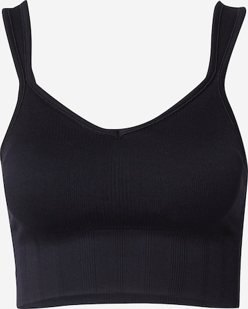 Casall Bralette Sports Bra in Black: front