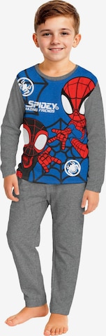 SPIDERMAN Schlafanzug 'Marvel Spidey und seine Super-Freunde' in Grau: Vorderseite