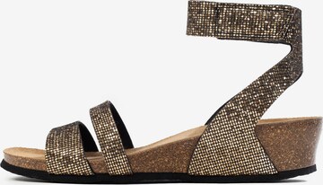 Bayton Sandal 'OTRANTE' i guld: framsida