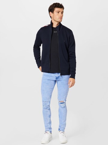 TOMMY HILFIGER Sweatjacke in Blau