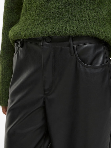 VILA Wide leg Trousers 'VIAnnie' in Black