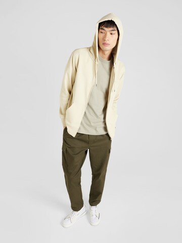 GANT - Sudadera con cremallera en beige