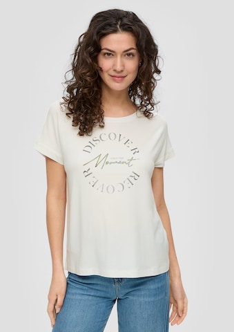 T-shirt s.Oliver en blanc : devant