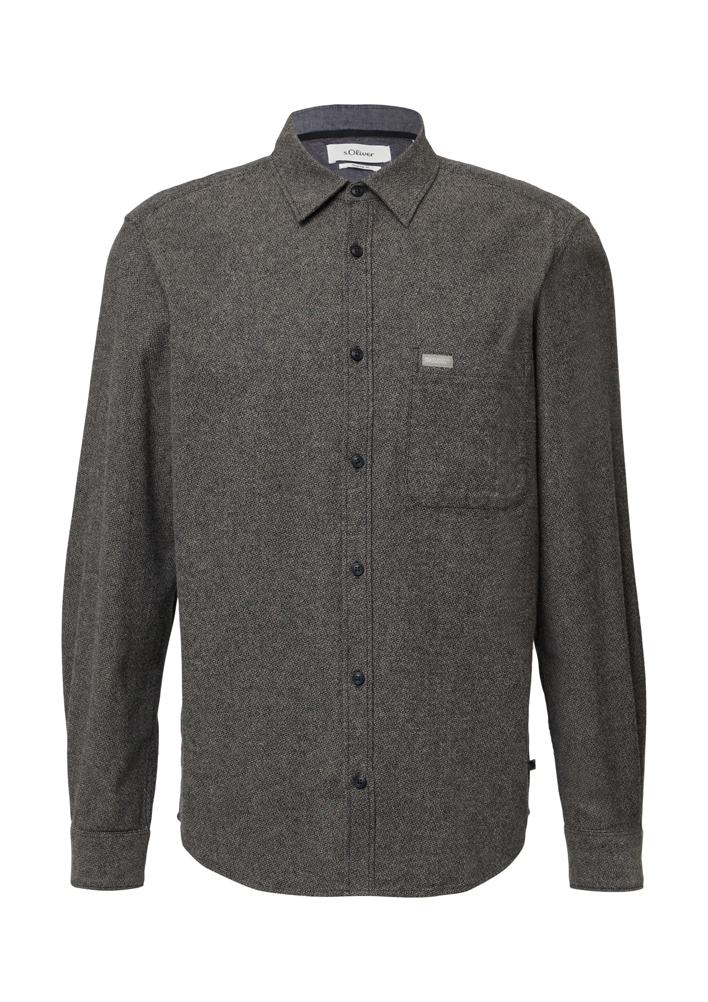 s.Oliver Regular Fit Hemd in Grau: Vorderseite