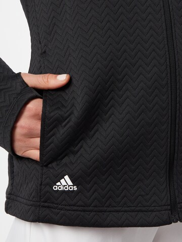 ADIDAS GOLF Athletic Zip-Up Hoodie in Black