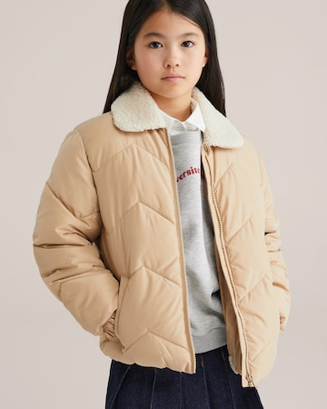 WE Fashion Between-season jacket in Beige: front