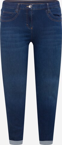 SAMOON Skinny Fit Дънки 'BETTY' в синьо: отпред