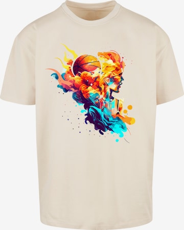 F4NT4STIC Shirt 'Basketball Sports Collection - Abstract player' in Beige: Vorderseite