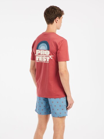 PROTEST Shirt 'PRTBaio' in Red