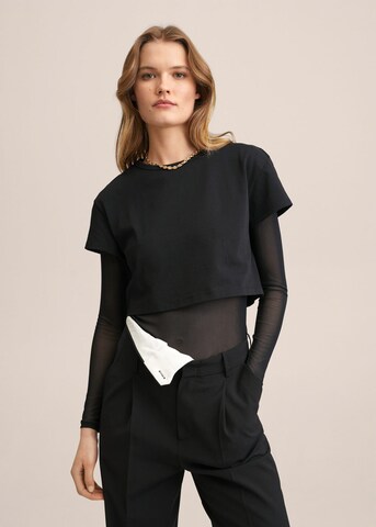 MANGO Shirt 'Siena' in Black: front