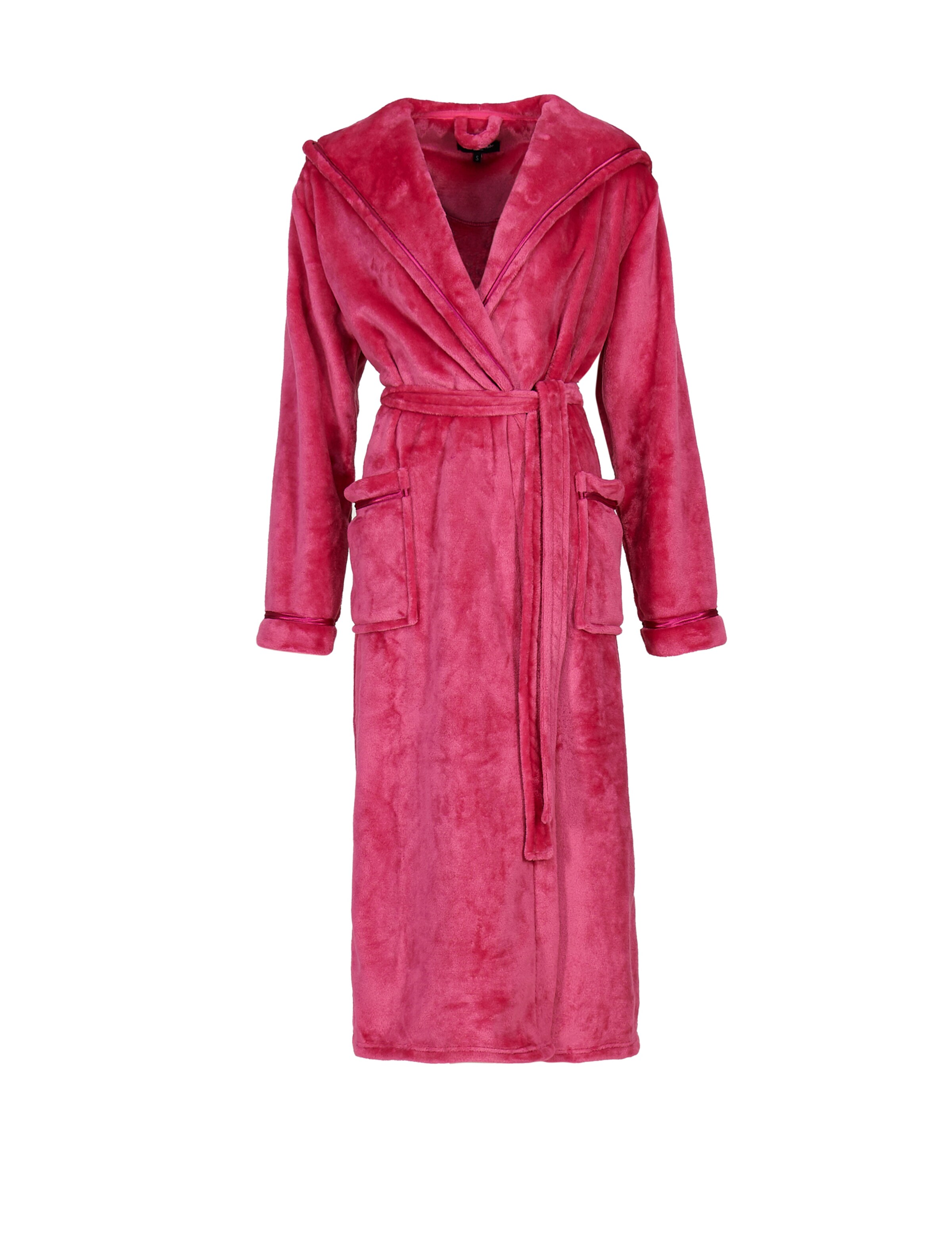 Loungeable Long Bathrobe in Pink: front