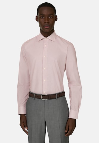 Coupe regular Chemise Boggi Milano en rouge : devant