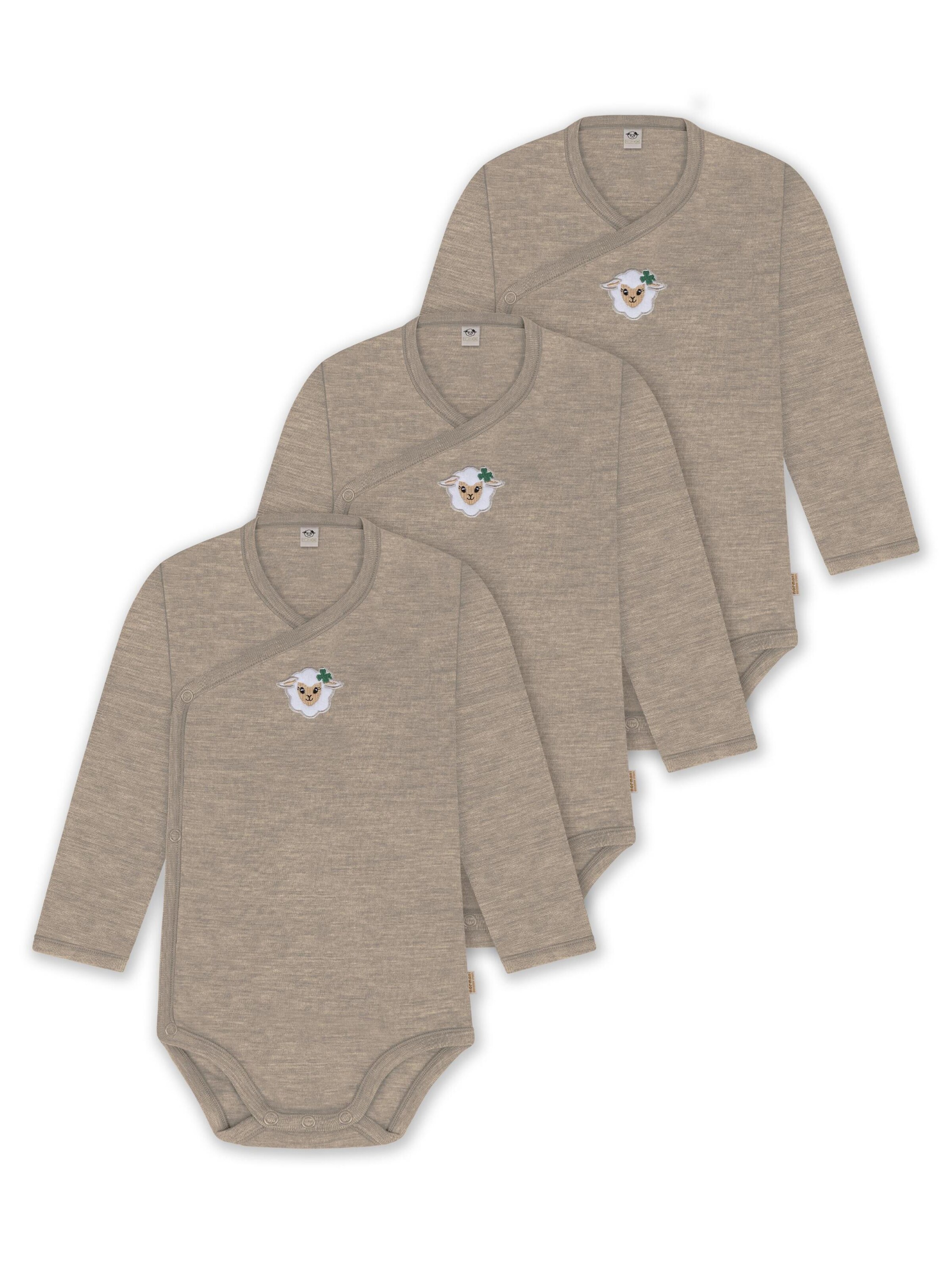 Barboteuse / body normani en beige : devant