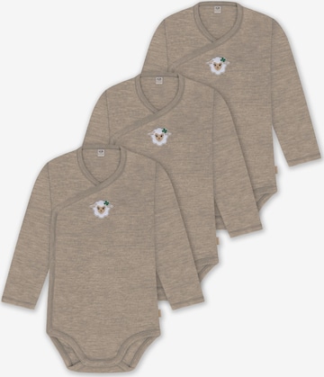 Barboteuse / body normani en beige : devant