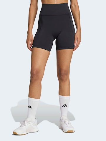 ADIDAS PERFORMANCE Skinny Παντελόνι φόρμας 'OPT' σε μαύρο: μπροστά