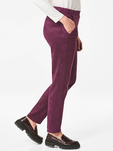Goldner Slimfit Broek 'LOUISA' in Rood