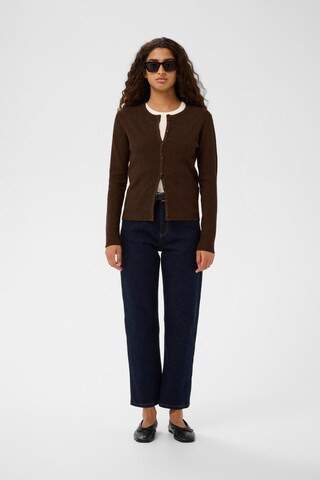 InWear Knit Cardigan 'Yenah' in Brown