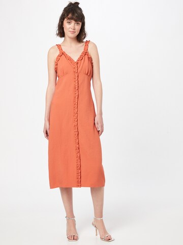 JUST FEMALE Summer Dress in Orange: front