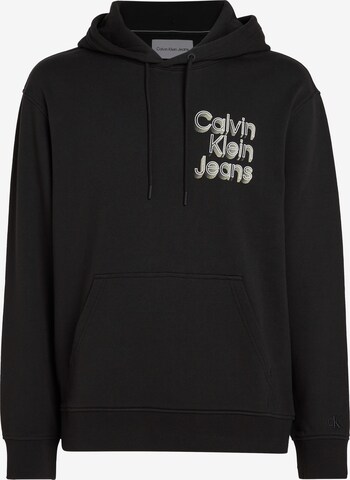 Calvin Klein Jeans Sweatshirt in Schwarz: predná strana