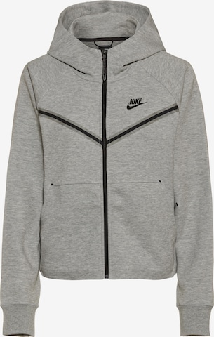 Nike Sportswear - Casaco em moletão em cinzento: frente