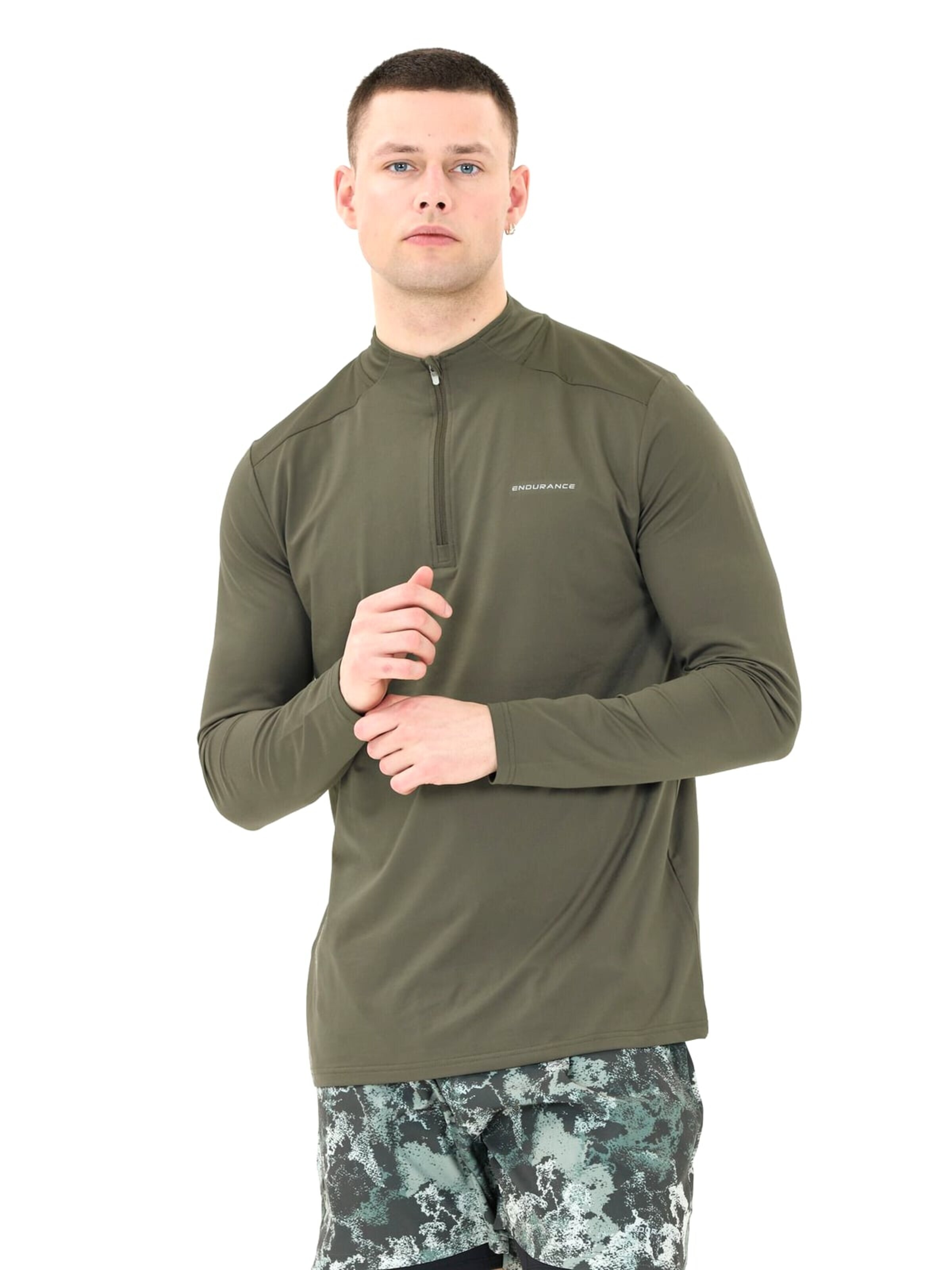 Pull-over 'Armin M Midlayer' ENDURANCE en vert : devant