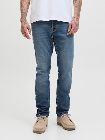Coupe slim Jean 'JJIGLENN' JACK & JONES en bleu : devant