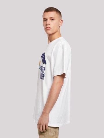 T-Shirt 'Looney Tunes' F4NT4STIC en blanc