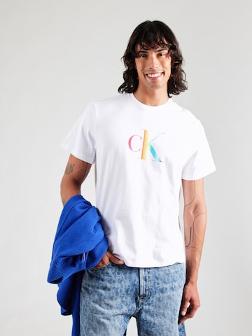 Calvin Klein Jeans Tričko '20s PRIDE25' - Biela: predná strana