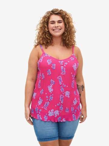 Zizzi Top 'Cathrine' in Pink: front